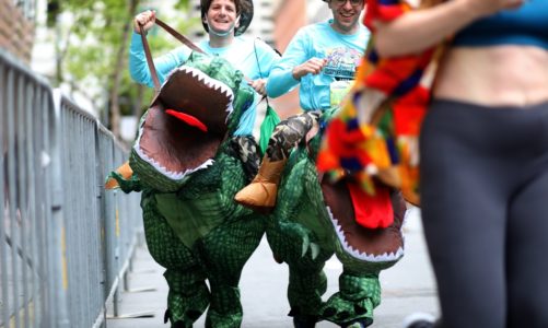 Bay to Breakers runners in wacky costumes cut across San Francisco