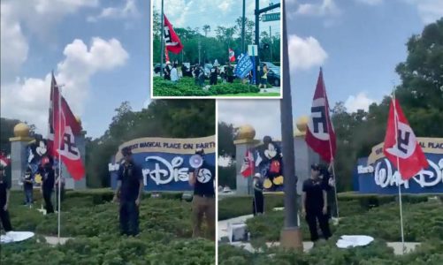 Nazi flag wavers seen outside Disney World are identified